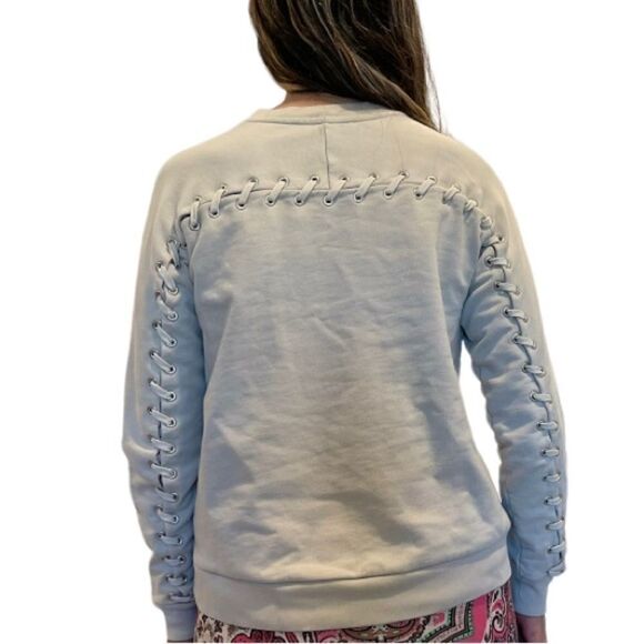 AllSaints Yara Laced Long Sleeve Sweatshirt Top Size S - Picture 7 of 16